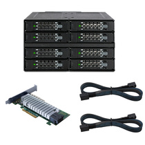 8 disk bits 2 5 SATA SAS disk array cabinet supports RAID5 6win Mac OS black Apple occupies 2 5 25 optical drive bits after desktop video