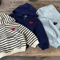 Chenma Childrens Coat 2023 Autumn New Boys and Girls Korean Version Simple Solid Color Hooded Sweater Baby Tide Brand Cardigan