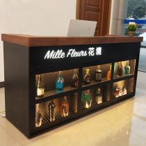 Cashier counter simple modern company clear bar milk tea shop front desk reception desk café hotel bar table