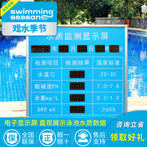 Swimming pool equipment monitoring equipment water quality monitoring display swimming pool indoor and outdoor display