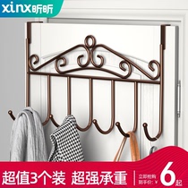 Door rear adhesive hook No punch Wall hanger artifact door wall hanging wall strong seamless clothes hat hook