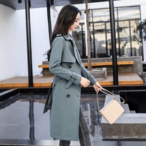 2021 New early autumn big brand age-reducing fashion coat womens long European products early spring autumn coat Europe station