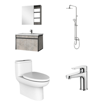 Hengjie bathroom package modern simple toilet shower cabinet faucet combination