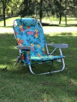 Foreign trade European and American big brand outdoor leisure belt pillow portable aluminum five-speed adjustment sitting fishing beach dwarf chair