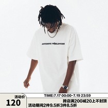 ANTIDOTE (SNAKELAB)20SS original tide brand summer couple LOOSE BLACK white t-shirt short-sleeved men