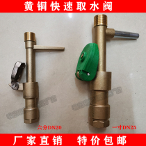 quan huang 4 6 points fast copper take valve water lawn landscaping sa shui shuan key lever 1 inch DN 20 25