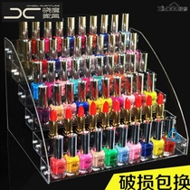 Plaid shop nail art lipstick nail polish display stand Floor-to-ceiling product cabinet shelf rack glue on the wall