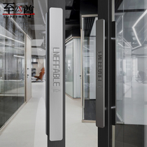 Minimalist large door handle lettering hotel door handle new light lavish wooden door glass door handle set as logo gold