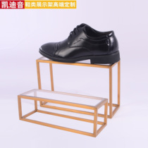 New stainless steel bag rack Bag display rack Shoe rack shoe stool bag stool display rack Titanium gold high and low rack