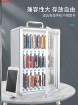 Mobile phone storage cabinet transparent safe deposit box storage cabinet acrylic storage box tools storage box multi-compartment with lock