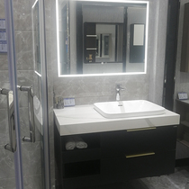Gold bathroom cabinet modern light luxury bathroom cabinet simple home