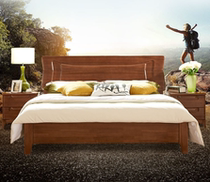 Bright Furniture Zhishang series bedroom 4-piece set 18m wardrobe 2 bedside tables 18m queen bed