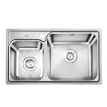 Orene Kitchen Sink Double Groove Package Stainless Steel Wash Basin Water Basin Deepen Thickened Pool Dishwashing Pool JBS