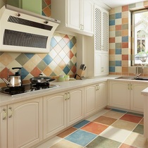 Louvwell kitchen tiles antique tiles wall tiles American pastoral kitchen tiles Mediterranean toilet non-slip floor tiles