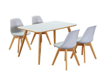 Good Leia guests Full house Custom Lovisha Nordic dining table and chairs Vasha Nordic dining table and chairs package