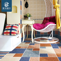 Louvwell Mediterranean antique brick kitchen toilet tile toilet balcony wall tile non-slip wear-resistant floor tiles