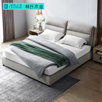 Lins wood industry Simple modern bedroom fabric bed detachable and washable soft bag 1 8 double bed technology cloth furniture LS204