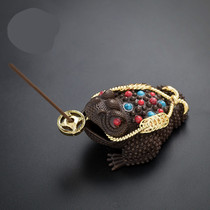 Pure copper ornament line incense plug household shop gold toad line incense burner Hand-held handle pocket portable sandalwood incense stove