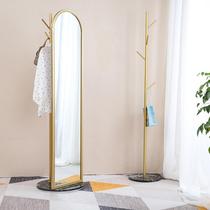 Metal rotating mirror home simple modern multifunctional fitting mirror hanging hanger integrated mirror floor mirror