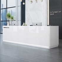 Company office furniture painted paint front desk fashion simple reception desk consultation bar creative welcome cashier table