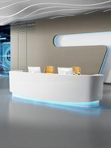 Company paint front desk fashion simple modern special-shaped reception desk consultation bar hotel creative welcome cashier table