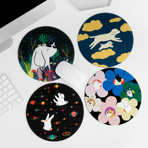 Original literary cute Fresh round dog mouse pad Wangs n power laptop anti-skid pad