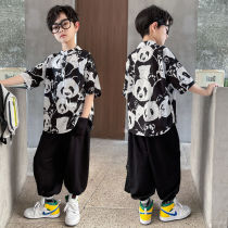 Boy suit Shaed short sleeves 2022 Summer new CUHK Scout Children boy Yangqi Chaoshuai Tide Boy Clothing