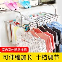 The balcony multifunctional folding guardrail drying rack hanging on the balcony railing hanging out the window drying shoe rack does not affect the closing of the window