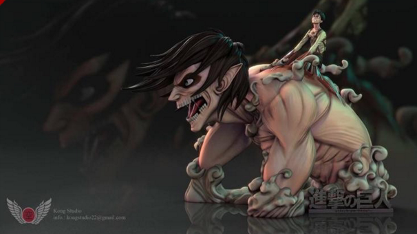 Kongstudiogk의 공격 거인 Allen의 조상 거인 거인 손 동상