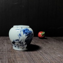 Song Rensheng personally painted blue and white characters Literati Yashi solid cover set Fuqin picture Jingdezhen ceramic tea set teacup