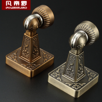 Chinese style antique copper indoor door suction strong magnetic anti-collision toilet strong door collision buffer Wall door suction