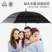 FULTON British imported large double three-person long-handled straight pole umbrella double thickened golf umbrella