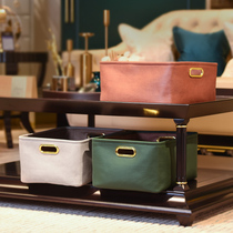 Light luxury finishing box household clothing storage box large cloakroom clothes wardrobe storage box fabric storage box