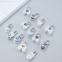 Stainless steel curtain track pulley old-fashioned straight rail guide rail hook wheel silent alloy four-wheel bearing wheel roller