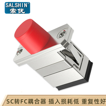 Fiber optic coupler SC-FC fiber adapter SC to FC fiber optic converter flange square round Telecom grade fiber optic connector butt butt SC to fc flange