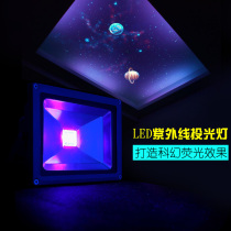 LED purple spotlight fluorescent painting invisible picture Mural wall painting KTV bar cave landscape UV purple fluorescent lamp