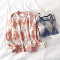 External wear academic style couples autumn and winter coral fleece pajamas ladies single coat pullover flannel household clothing men