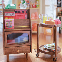 bjd baby house furniture blythe small cloth 6 points 12 points ob11 with solid wood mini cherry wood black walnut book cabinet