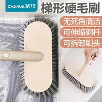  Camellia floor brush bristle long handle Bathroom wiper dual-use floor brush Bathroom cleaning tile brush without dead angle