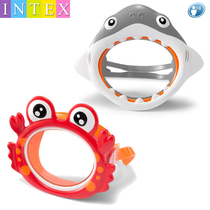 INTEX childrens fun frog mirror goggles Cartoon animal diving mask Children swimming glasses 3-8