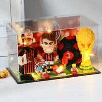 Cristiano Ronaldo Messi Kaka Neymar Muyu star building blocks J football assembly model hand-made souvenir decoration gift