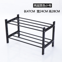 Two-story small shoe rack simple home shoe cabinet iron dormitory balcony under the bed student Storage Rack Size