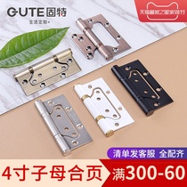 Gute hardware 4 inch silent stainless steel female hinge free slotted wooden door paint door paint free door paint door 3mm thick