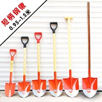 Tree planting spade agricultural manganese steel No. 3 tree planting shovel shovel fire shovel fire shovel wooden handle sharp shovel digging tree round head