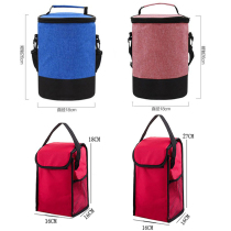 Insulation bag Rice box bag aluminum foil thickened Bento portable insulation bag office worker simple round with rice bag heat insulation 03