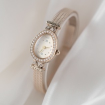 Japanese agete watch lady light luxury niche pearl new high-cold freeze retro pointer waterproof