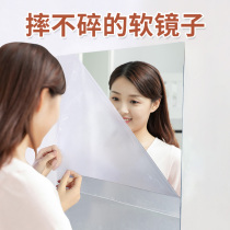 Mirror small makeup mirror dorm student bedroom sticking wall self-sticking diy stitch cabinet door HD mirror home