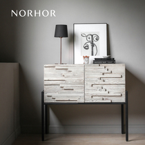 Nordic expression NORHOR Belgium objectum PAYNE recycled solid wood side cabinet Wabi-sabi wind entrance cabinet