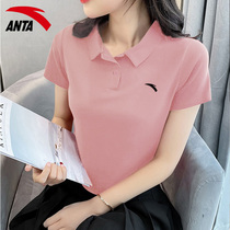 Ahn stepped short sleeve T-shirt female couple 2022 Summer new loose big code Overturning Speed Dry Polo Sports Blouse