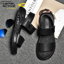 German camel dynamic sandals mens summer outwear genuine leather thick bottom leather sandals Casual Open-toe Air Cushion Sandals Sandals